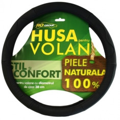 Husa volan piele naturala RoGroup foto