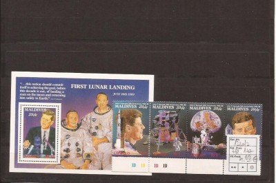 Maldives - Lunar landing - 1320/3+bl.147 foto