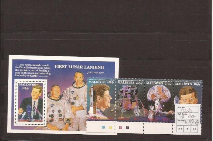 Maldives - Lunar landing - 1320/3+bl.147