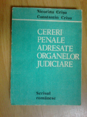 h6 Cereri penale adresate organelor judiciare - Nicorina Crisu , foto