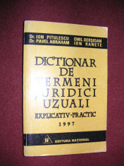 Dictionar de termeni juridici uzuali explicativ - practic - Ion Pitulescu foto