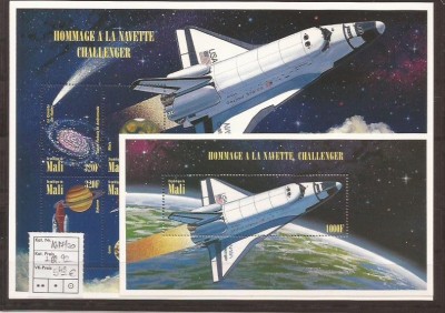Mali - Challenger Shuttle - 1617/20+bl.92 foto