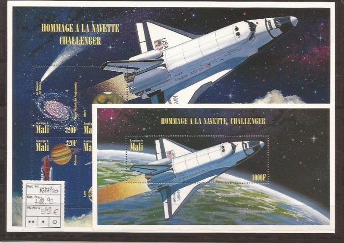 Mali - Challenger Shuttle - 1617/20+bl.92