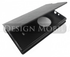 HUSA NOKIA LUMIA 1020 TOC FLIP COVER TIP CARTE NEGRU foto