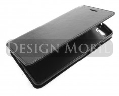 HUSA HUAWEI P8 LITE TOC FLIP COVER TIP CARTE NEGRU foto