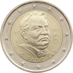 Italia moneda comemorativa 2 euro 2012 - Giovanni Pascoli - UNC foto
