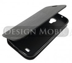 HUSA SAMSUNG GALAXY S4 I9500 i9505 TOC FLIP COVER TIP CARTE NEGRU foto