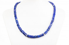 Colier statement cu lapis lazuli si accesorii din argint foto