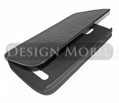 HUSA HTC DESIRE 500 TOC FLIP COVER TIP CARTE NEGRU foto