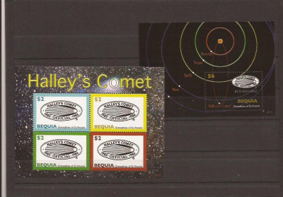 Bequia - Halley`s Comet - 563/6+bl.48 foto