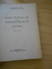 B. G. SKRAMTAEV--MATERIALE DE CONSTRUCTII - 1954 foto