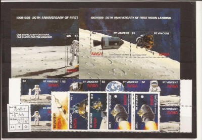 St. Vincent - 20 ani - Moon landing - 1308/15+bl.80/1 foto