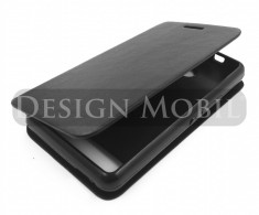 HUSA SONY XPERIA E1 TOC FLIP COVER TIP CARTE NEGRU foto