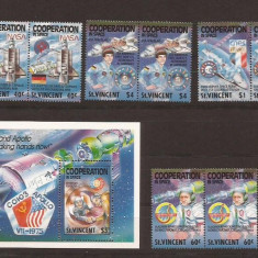 St. Vincent - Cosmos - 1212/5+bl.72 - Apollo - Soyuz