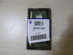 memorie laptop 4Gb Kingston KVR16S11S8 4 1600 Mhz produs nou foto