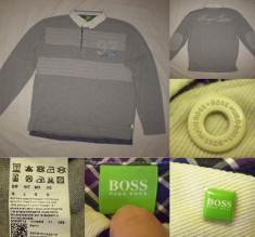 Bluza HUGO BOSS (L) barbati casual sport retro vintage trening nasturi foto