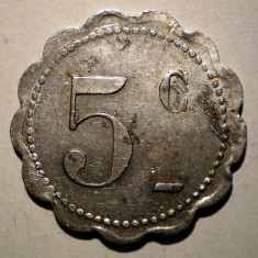 F.019 JETON FRANTA DROGUERIE LAUGIER AVIGNON 5 CENTIMES 21mm