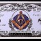 BANCNOTA FANTASY NOTE SUA 2011 mason / masonica / masonerie UNC **