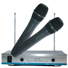 Set 2 x Microfoane Wireless WVNGR VHF Doua canale Microfon Profesional foto