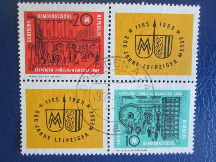 TIMBRE GERMANIA BLOC STAMPILAT