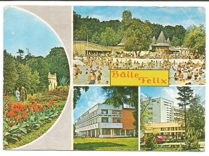 @carte postala(cod 1199/79)-ORADEA -BAILE FELIX-colaj