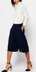 Pantaloni culotte cu buzunare - Vero Moda - 10152298 bleumarin foto