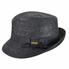 Best Price 1646676 - Palarie Kangol Wheat Braid Arnold Trilby Negru(Masura : L) foto