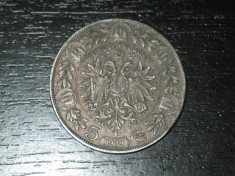 Moneda argint 5 coroane Austria 1909 foto