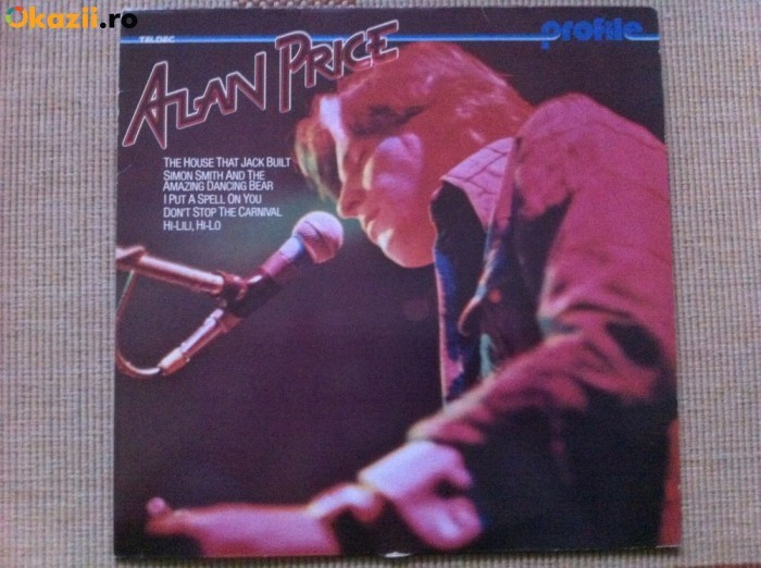 ALAN PRICE profile ex animals disc vinyl lp muzica blues rock decca rec 1980 VG+