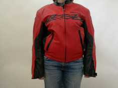 Geaca moto Dainese din piele, unisex, rosie, Tribal - marine 50 foto