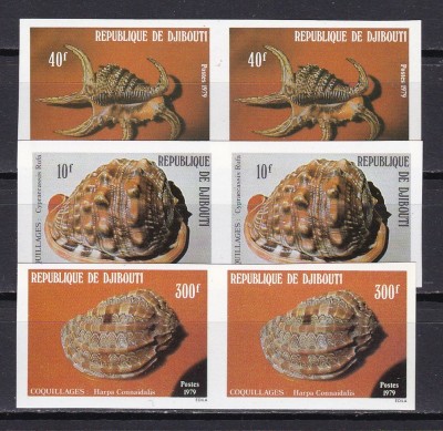 Djibouti 1979 fauna marina MI 262-264 nedant. perechi MNH w29 foto