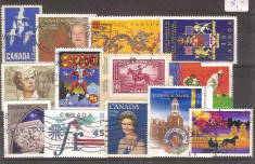 Lot timbre Canada, stampilate, anii &amp;#039;70 - 2000 foto