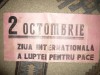 Afis Militant - 2 Decembrie Ziua Internationala a Luptei pt.Pace , L= 59 cm