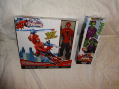 Spiderman cu elicopter si Green Goblin - originale Hasbro - jumatate de pret foto