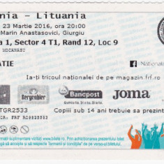 Bilet meci fotbal ROMANIA - LITUANIA 23.03.2016 (meci amical)