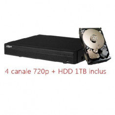 KIT DVR HDCVI 4 CANALE SI HDD1TB DAHUA HCVR4104HS-S2+HDD1TB foto