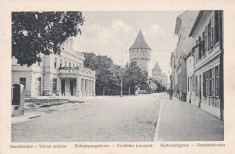 SIBIU , STRADA CETATII , TEATRUL ORASENESC SI CELE 3 TURNURI FORTIFICATE foto