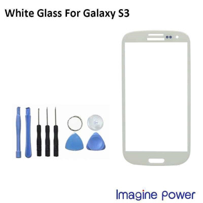 Sticla display fata pentru Samsung Galaxy S3 i9300 alba + kit scule si adeziv foto