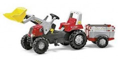 Tractor cu remorca si incarcator frontal, Rolly Toys foto