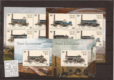 Nevis - trenuri - 2992/9+bl.361/2 foto