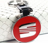 Breloc Auto Seat Metalic, Rosu/Negru, Cadou - Accesorii Chei Barbati/Femei, Tematica Auto