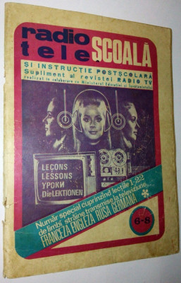 Revista Radio - Tele Scoala Supliment Radio Tv (6 -8 / &amp;#039;72) foto