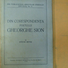 St. Metes Din corespondenta Gh. Sion Cluj 1940 Gh. Baritiu Ion Ghica, Gusti, 200
