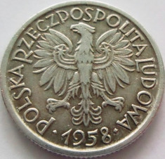 Moneda 2 Zloti - POLONIA, anul 1958 *cod 90 - aluminiu foto