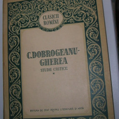 Studii critice - C. Dobrogeanu-Gherea (vol. I)