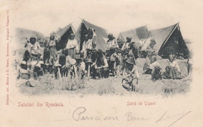 SALUTARI DIN ROMANIA SATRA DE TIGANI CLASICA CIRCULATA 1901 foto