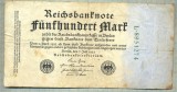 A 52 BANCNOTA-GERMANIA - 500 MARK- anul 1923 -SERIA 8951274 -starea care se vede, Europa