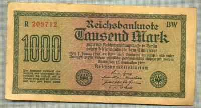 A 41 BANCNOTA-GERMANIA - 1000 MARK- anul 1922 -SERIA 205712 -starea care se vede foto