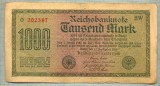 A 96 BANCNOTA-GERMANIA - 1000 MARK- anul 1922 -SERIA 202387 -starea care se vede, Europa