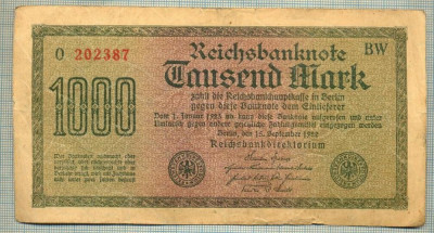 A 96 BANCNOTA-GERMANIA - 1000 MARK- anul 1922 -SERIA 202387 -starea care se vede foto